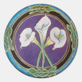 Adesivo Redondo Calla lilly - Mandala Sticker