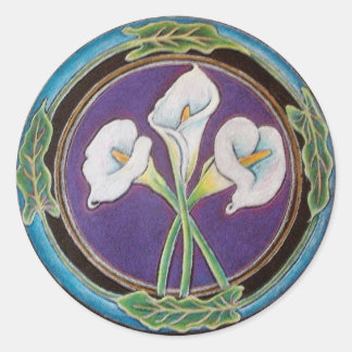 Adesivo Redondo Calla lilly - Mandala Sticker