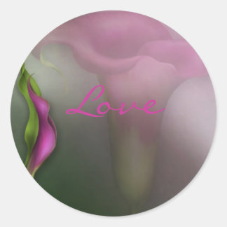 Adesivo Redondo Calla Lily Love
