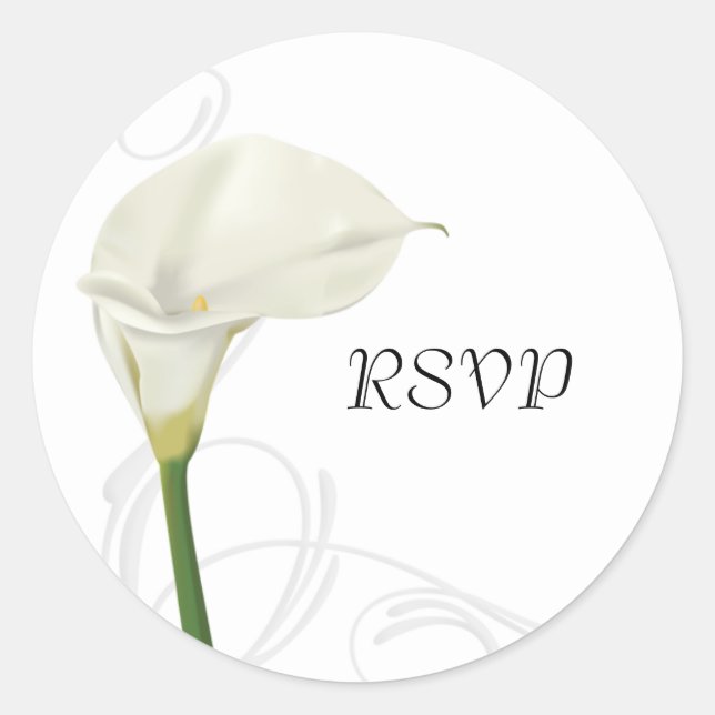 Adesivo Redondo Calla Lily Sticker (Frente)