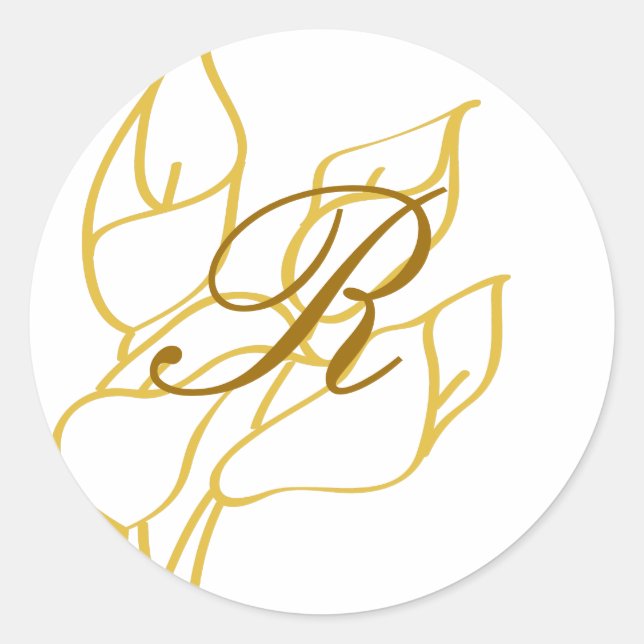 Adesivo Redondo Calla Lily Sticker (Frente)