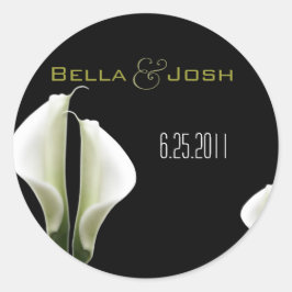 Adesivo Redondo Calla Lily Wedding Stickers