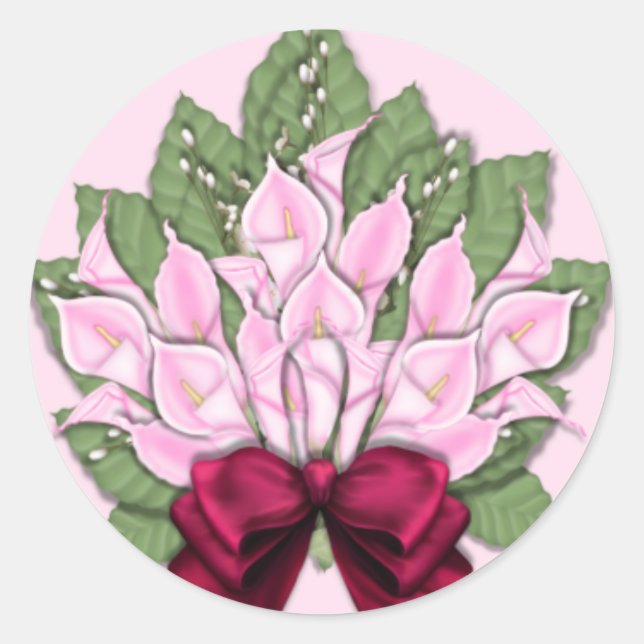 Adesivo Redondo Calli Lillies Stickers (Frente)