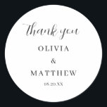 Adesivo Redondo Calliografia Script Obrigado Casamento<br><div class="desc">Calliografia Script Obrigado Casamento</div>