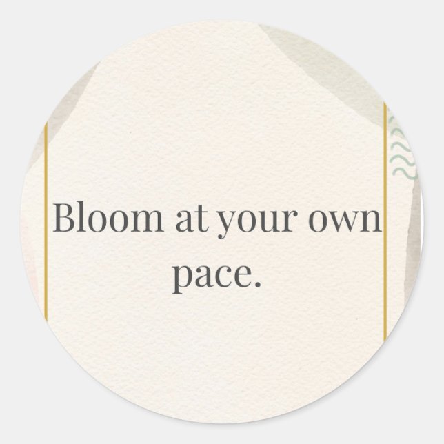 Adesivo Redondo Calm Daily Reminder (Frente)