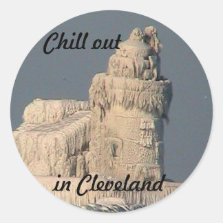Adesivo Redondo Calma em Cleveland, Ohio Sticker