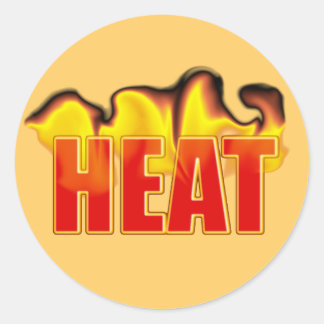 Adesivo Redondo Calor com Chamas de Queima Nome Dif Marcador