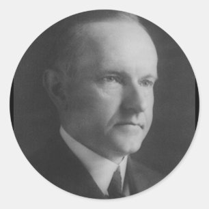 Adesivo Redondo Calvin Coolidge 30