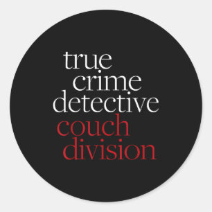 Adesivo Redondo Cama de Detetive de Crime Real Introv de Fã de Cri