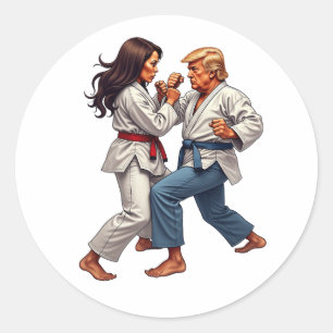 Adesivo Redondo Camala Trump Fighting 2024