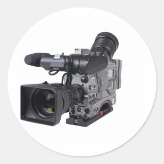 Adesivo Redondo câmara de vídeo profissional