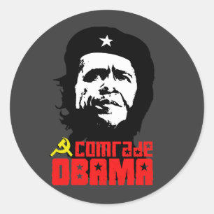 Adesivo Redondo Camarada Obama