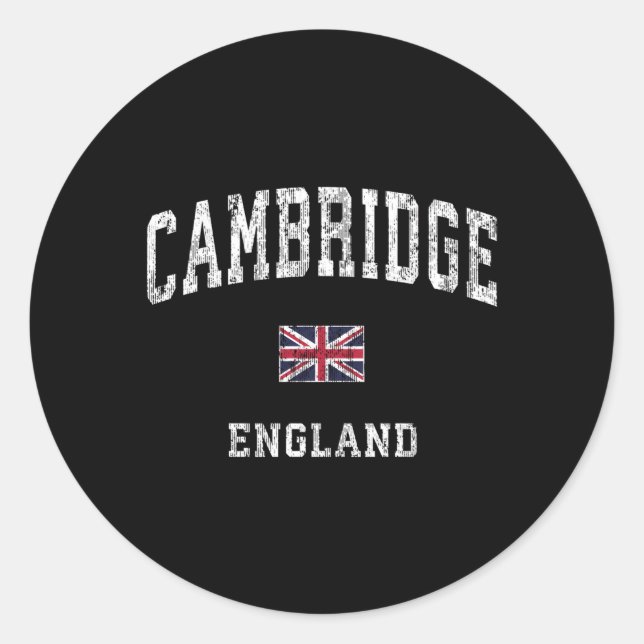 Adesivo Redondo Cambridge England Athletic Sports (Frente)
