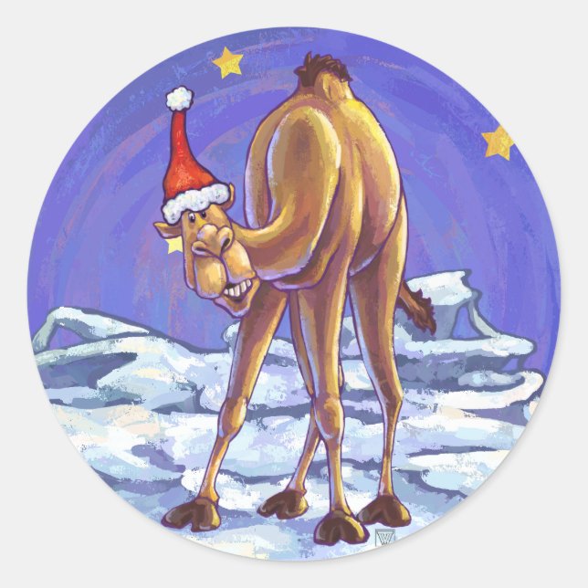 Adesivo Redondo Camel Christmas (Frente)