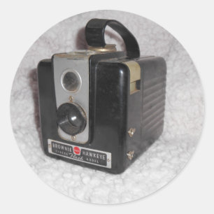 Adesivo Redondo Câmera Brownie Hawkeye