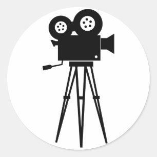 Adesivo Redondo Câmera clássica do filme