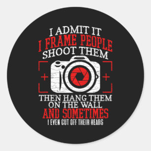 Adesivo Redondo Câmera fotográfica