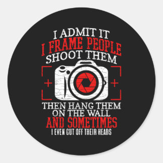 Adesivo Redondo Câmera fotográfica