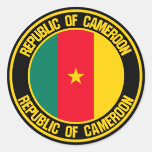 Adesivo Redondo Cameroon Round Emblem