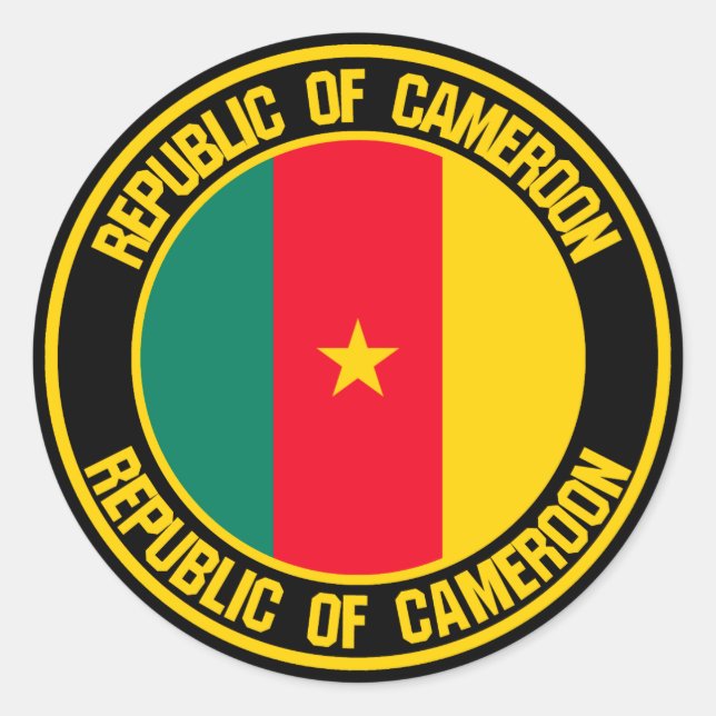 Adesivo Redondo Cameroon Round Emblem (Frente)