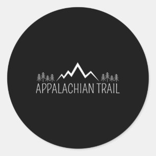 Adesivo Redondo Caminhada Minimalista na Trilha Appalachian Para C