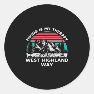 Adesivo Redondo Caminhada na trilha west highland para homens é te
