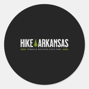 Adesivo Redondo Caminhada no Arkansas Pinnacle Mountain State Park