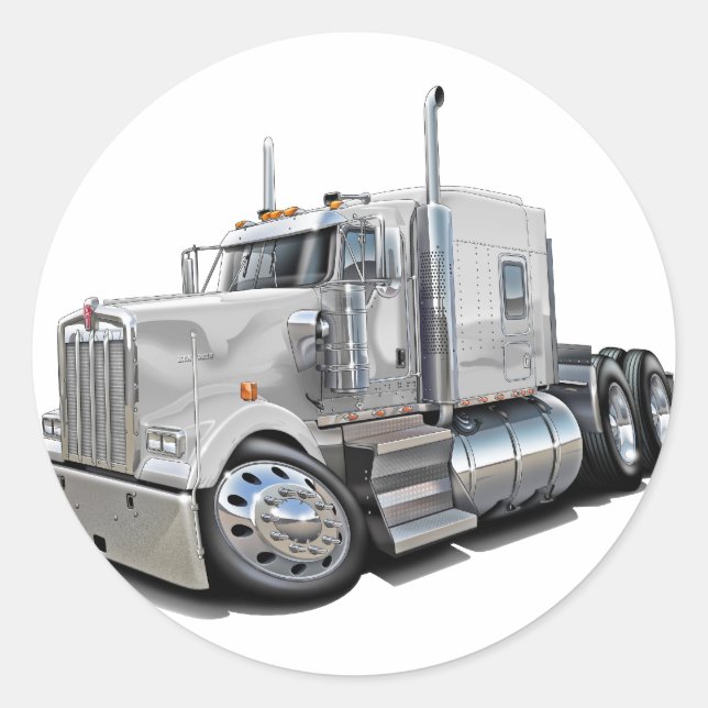 Adesivo Redondo Caminhão Branco Kenworth w900 (Frente)