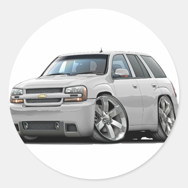 Adesivo Redondo Caminhão Branco Trailblazer (Frente)