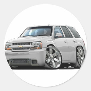 Adesivo Redondo Caminhão Branco Trailblazer