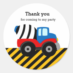 Adesivo Redondo Caminhão de Construção