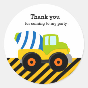 Adesivo Redondo Caminhão de Construção