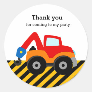 Adesivo Redondo Caminhão de Construção