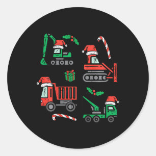 Adesivo Redondo Caminhão de Veículos de Construção de Natal para C