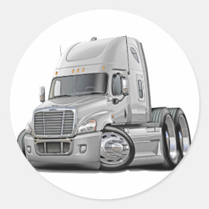 Adesivo Redondo Caminhão do branco de Freightliner Cascadia
