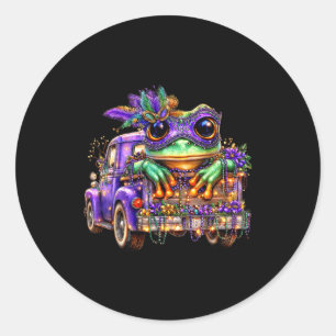Adesivo Redondo Caminhão Frog Mardi Gras Nola Cute Crianças Menino