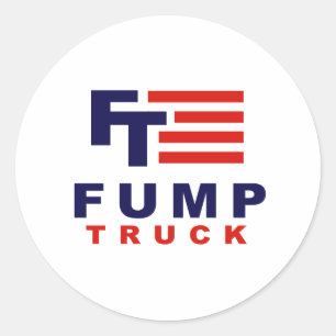 Adesivo Redondo CAMINHÃO FUMP - Anti-Trump -