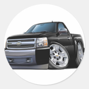 Adesivo Redondo Caminhão preto de Chevy Silverado