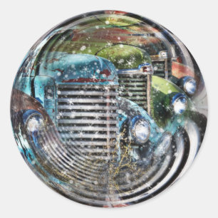 Adesivo Redondo Caminhão Snowglobe