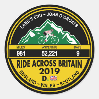ADESIVO REDONDO CAMINHO ATRAVÉS DA GRÃ-BRETANHA 2019
