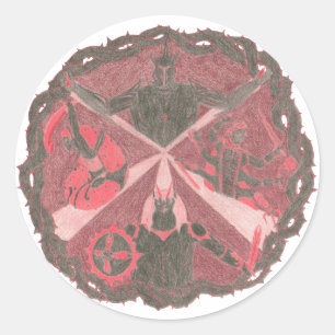 Adesivo Redondo "Caminho de um herói" Villains Emblem