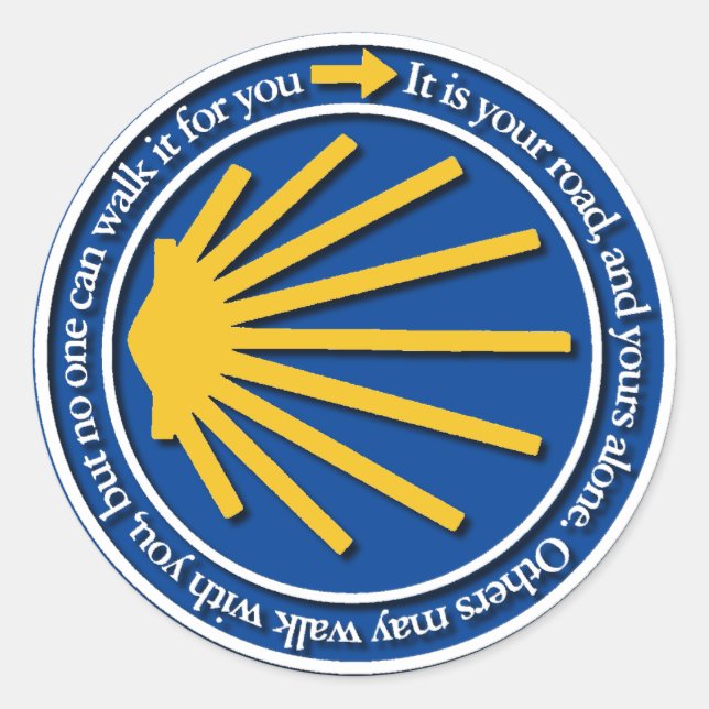 Adesivo Redondo Camino de Santiago (Frente)