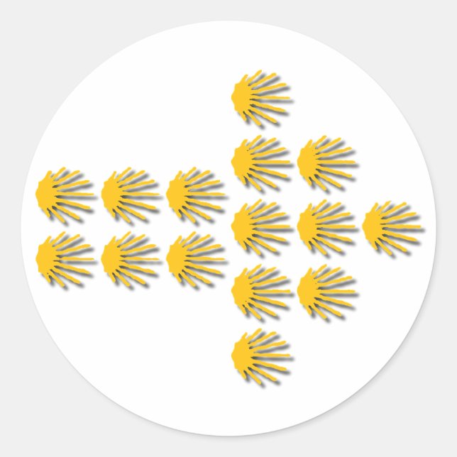 Adesivo Redondo Camino de Santiago (Frente)