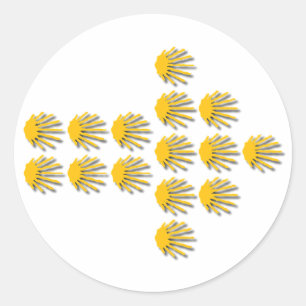 Adesivo Redondo Camino de Santiago