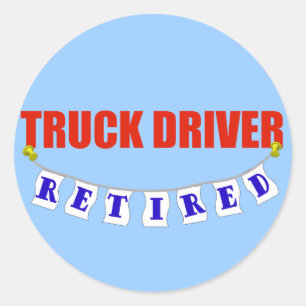 Adesivo Redondo Camionista aposentado