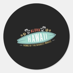 Adesivo Redondo Camisa Aloha Hawaii Surfing Boys Presente Surfboar