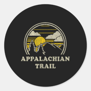 Adesivo Redondo Camisa Appalachian Trail Vintage Caminhada Montanh