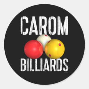 Adesivo Redondo Camisa Carom Billiards - Texto Legal
