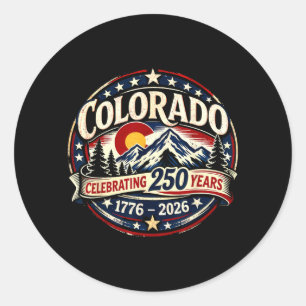 Adesivo Redondo Camisa Colorado 250 Anos Montanha Orgulho 4 de