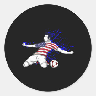Adesivo Redondo Camisa da Seleção Americana de Futebol dos Estados
